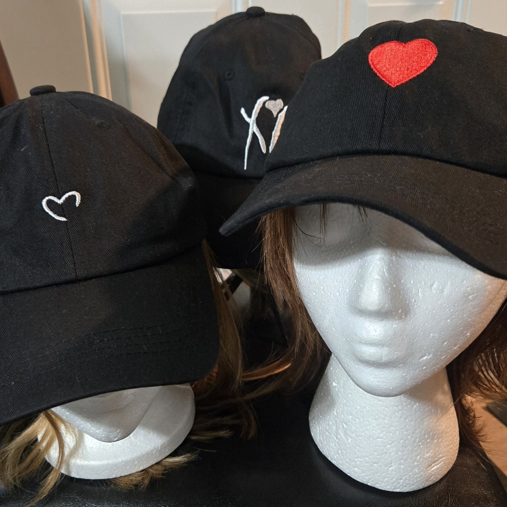 Ladies XO and Hearts hats